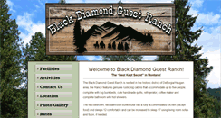 Desktop Screenshot of blackdiamondguestranch.com