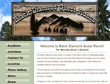 Tablet Screenshot of blackdiamondguestranch.com